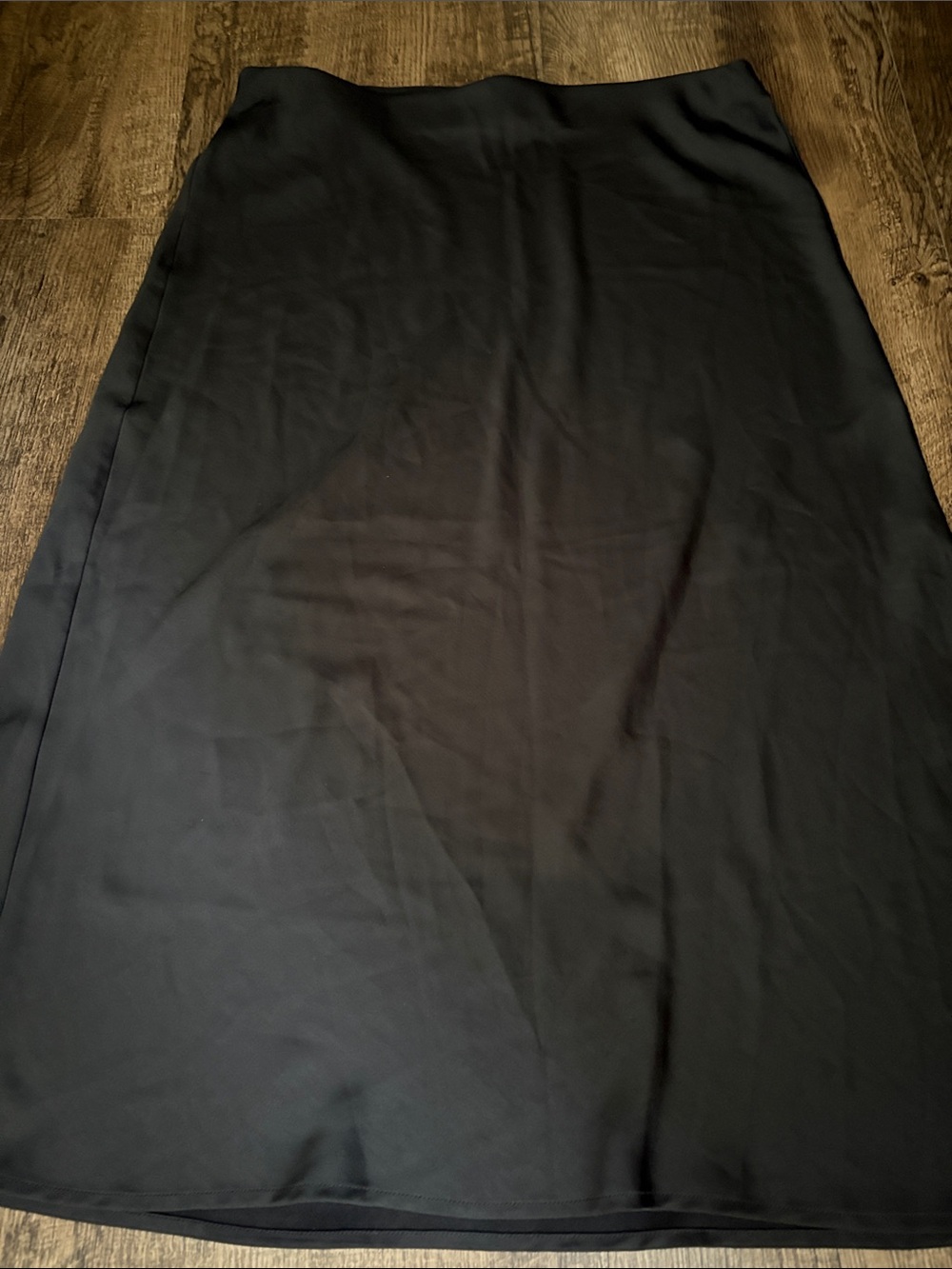 a new day Black Straight Skirt Stretch Waist Pull On